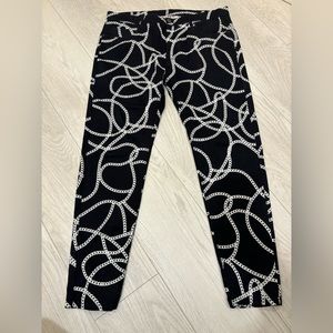Zara Black and White Patterned Men Pants